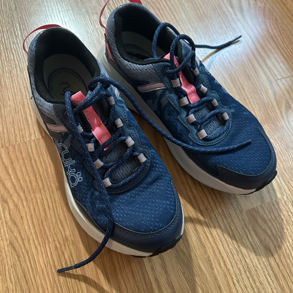Ryka Dark Blue and Coral Sneakers